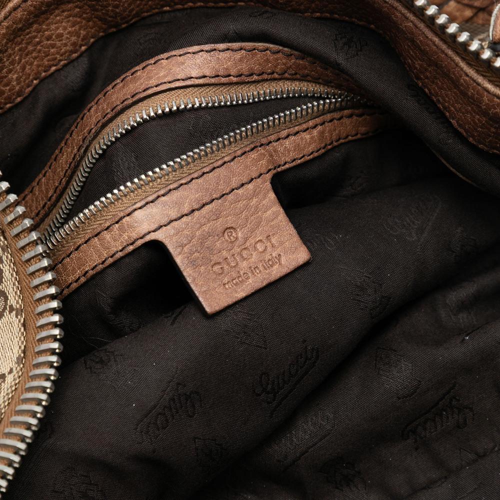 Pre-Loved Gucci Medium GG Canvas Bamboo Bar Tote - Picture 5 of 7